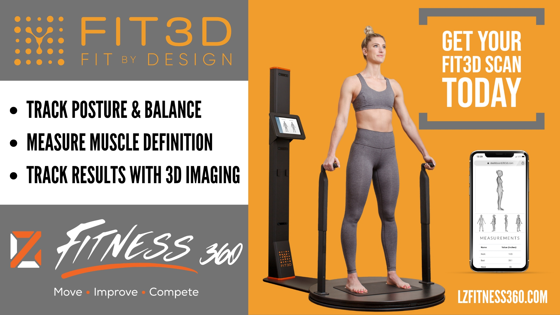 Body composition scanning as part of metabolic and performance care